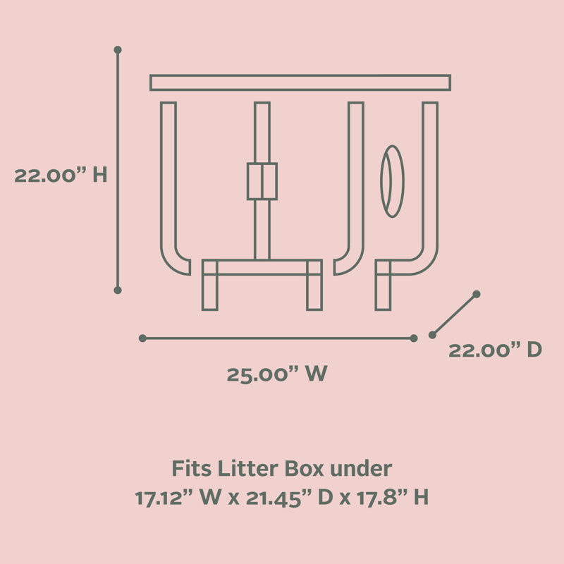 Teamson Pets Dyad Litter Box Enclosure & Reviews Wayfair